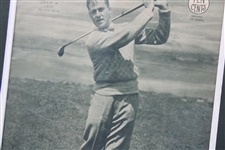 Bobby Jones Signed 1926 Mid Week Pictorial Presentation - Framed JSA Full LOA