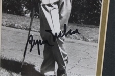 Byron Nelson Signed 1945: The Unforgettable Year Photo with Medal & Year Review JSA ALOA