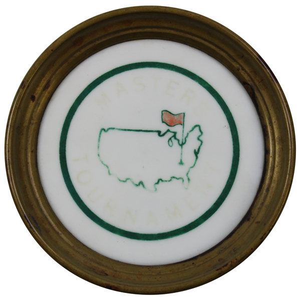 1950s Masters Augusta National Porcelain Dish with Pro Ed Dudley’s Name