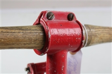 Wooden & Cast Iron Red Golf Hole Cutter Tool