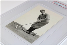 1934 Bobby Jones Putting with Calamity Jane at First Masters PSA Type 1 Photo