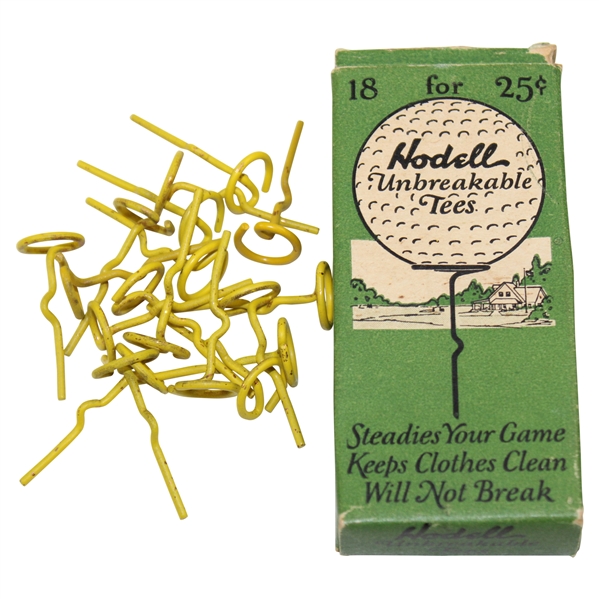 c.1920s Complete Set of 18 Hodell Unbreakable Tees in Original Box - Excellent Condition