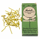 c.1920s Complete Set of 18 Hodell Unbreakable Tees in Original Box - Excellent Condition