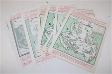 Ten (10) Different Masters Tournament Pairing Sheets - 1972-99 with 1997 Sunday Round