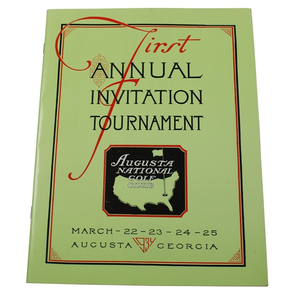 1934 Annual Invitation Tournament (First Masters) Reproduction Program