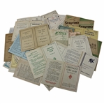 Sixty-Eight (68) Miscellaneous 1930s Golf Score Cards with Stymies