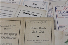 Sixty-Eight (68) Miscellaneous 1930's Golf Score Cards with Stymies