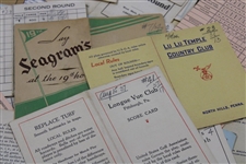 Sixty-Eight (68) Miscellaneous 1930's Golf Score Cards with Stymies
