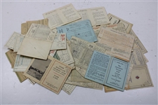 Sixty-Eight (68) Miscellaneous 1930's Golf Score Cards with Stymies