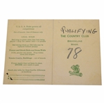 1928 The Country Club (Brookline) Qualifying Scorecard