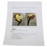 Byron Nelson Personal Used MacGregor Tourney Rec No. M33 Driver with Davison COA Letter