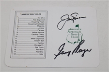 Jack Nicklaus & Gary Player Signed Augusta National Golf Club Scorecard JSA ALOA