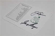 Jack Nicklaus & Gary Player Signed Augusta National Golf Club Scorecard JSA ALOA