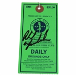 Phil Mickelson Signed 1998 Nissan Open at Valencia CC Daily Grounds Ticket JSA ALOA