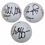 Matt Wolff, Peter Uihlein & Thomas Pieters Signed Golf Balls JSA ALOA