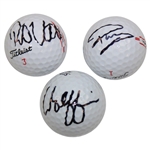 Matt Wolff, Peter Uihlein & Thomas Pieters Signed Golf Balls JSA ALOA