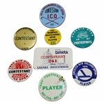 Eight (8) Different 1960s Official Players Contestant Badges
