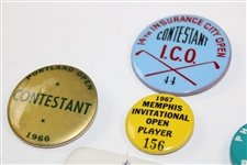 Eight (8) Different 1960's Official Players Contestant Badges