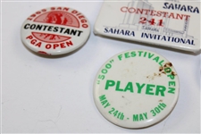Eight (8) Different 1960's Official Players Contestant Badges