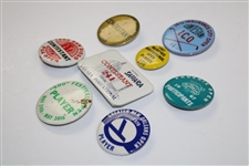 Eight (8) Different 1960's Official Players Contestant Badges