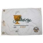 Duval, Lehman, Allenby Signed 2000 The Presidents Cup Embroidered Flag JSA ALOA