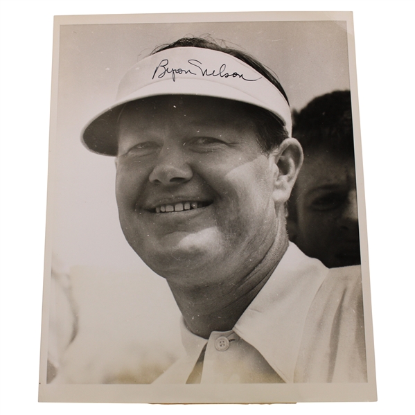 Byron Nelson Signed Press Association Wire Photo JSA ALOA