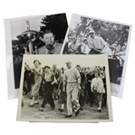 Three (3) Assorted Playing Career Wire Photo Of Byron Nelson