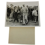 Three (3) Assorted Playing Career Wire Photo Of Byron Nelson