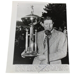 Three (3) Assorted Playing Career Wire Photo Of Byron Nelson