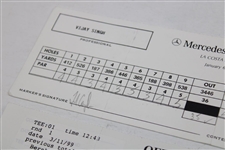 Couples, Langer, Love III. Singh & others Signed Three (3)Tournament Scorecards