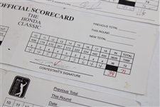 Couples, Langer, Love III. Singh & others Signed Three (3)Tournament Scorecards