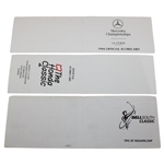 Couples, Langer, Love III. Singh & others Signed Three (3)Tournament Scorecards