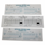 Daly, Furyk, Azinger, Lehman & others Signed Three (3) Phoenix Open Scorecards