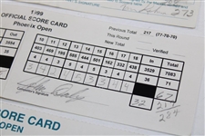 Daly, Furyk, Azinger, Lehman & others Signed Three (3) Phoenix Open Scorecards