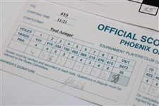 Daly, Furyk, Azinger, Lehman & others Signed Three (3) Phoenix Open Scorecards