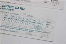 Daly, Furyk, Azinger, Lehman & others Signed Three (3) Phoenix Open Scorecards