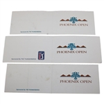 Daly, Furyk, Azinger, Lehman & others Signed Three (3) Phoenix Open Scorecards