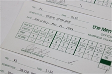 O'Meara, Crenshaw, Duval & others Signed Four (4) 1994 The Memorial Scorecards