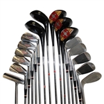 Evel Knievel's Personal Match Used Golf Bag w/MacGregor Tourney Irons, Woods & Putter w/Headcovers