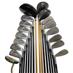 NFL HoF Lee Roy Selmon Personal Match Used Golf Bag w/Top-Flite Tour Irons, Woods & Putter w/Headcovers