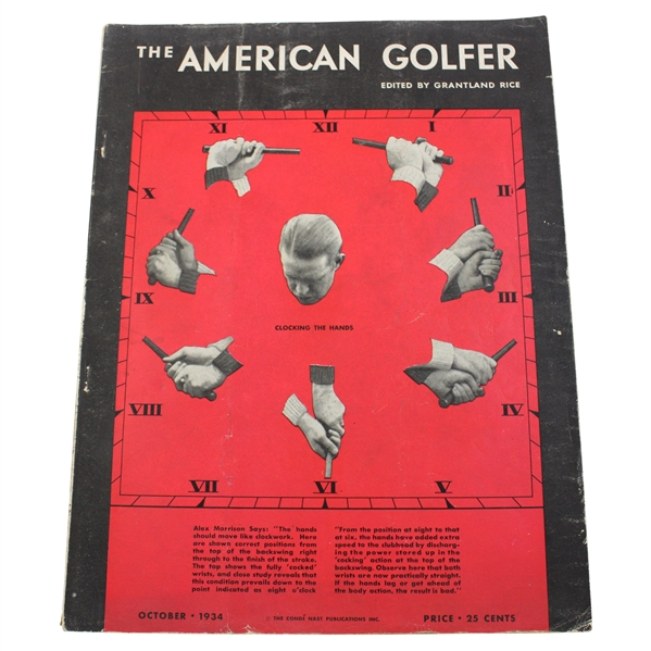 1934 American Golfer Magazine With Bobby Jones On Cover - October 1934