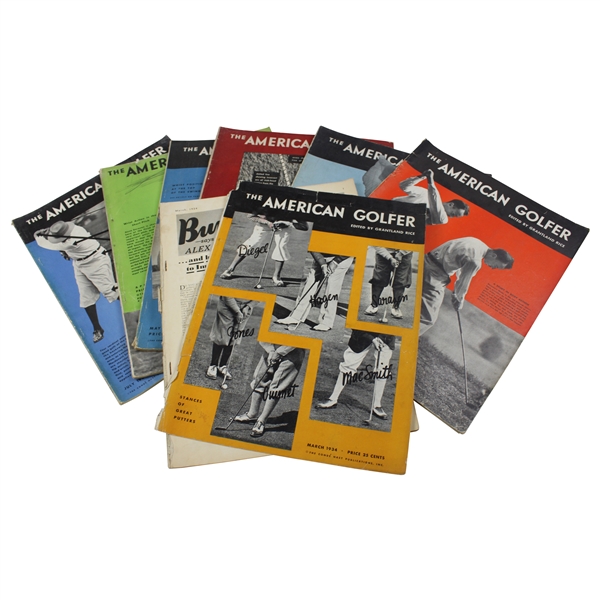 Seven (7) The American Golfer Magazines - From May 1931-November 1934