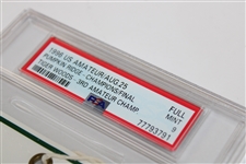 1996 US Amateur Tiger's 3rd Am Champ. Final Rd Sunday Grounds Ticket #3338 PSA MINT 9