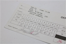 Payne Stewart & Chris DiMarco Signed 1998 Greater Vancouver Open Official Scorecard