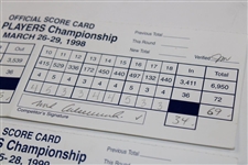 Irwin/Leonard/Calc/Murphy/Sutton/Duval/Floyd/Nelson Signed 1998 The Players Scorecards