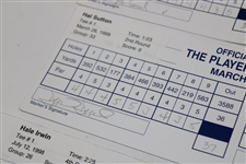 Irwin/Leonard/Calc/Murphy/Sutton/Duval/Floyd/Nelson Signed 1998 The Players Scorecards