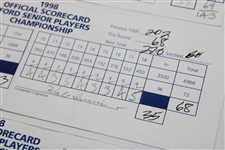 Irwin/Leonard/Calc/Murphy/Sutton/Duval/Floyd/Nelson Signed 1998 The Players Scorecards