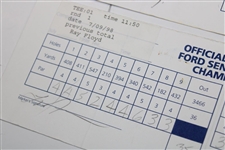 Irwin/Leonard/Calc/Murphy/Sutton/Duval/Floyd/Nelson Signed 1998 The Players Scorecards