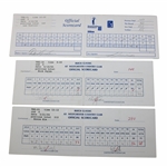 Graham/Trevino/Azinger/Faldo/Els Signed 1995 Buick Classic & 1998 Amex Inv. Scorecards
