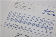 Graham/Trevino/Azinger/Faldo/Els Signed 1995 Buick Classic & 1998 Amex Inv. Scorecards